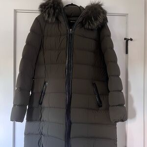 Mackage Calla Down Coat with Fox Fur Collar